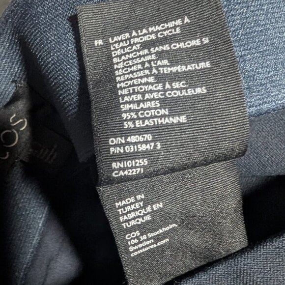 NEW! COS | Skinny-Fit Trousers In Navy - Picture 9 of 11